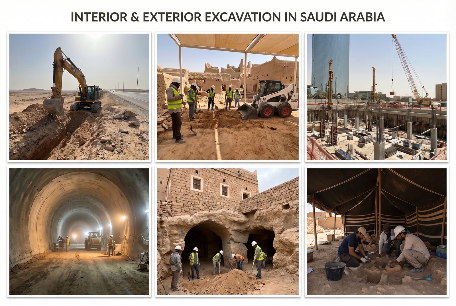 Excavation, backfilling and foundation works