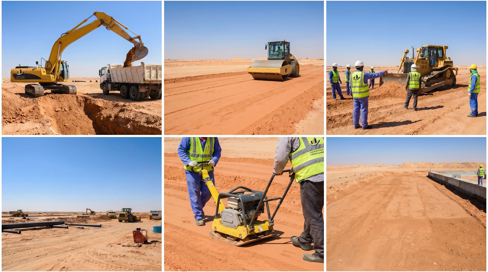 Excavation, backfilling and foundation works