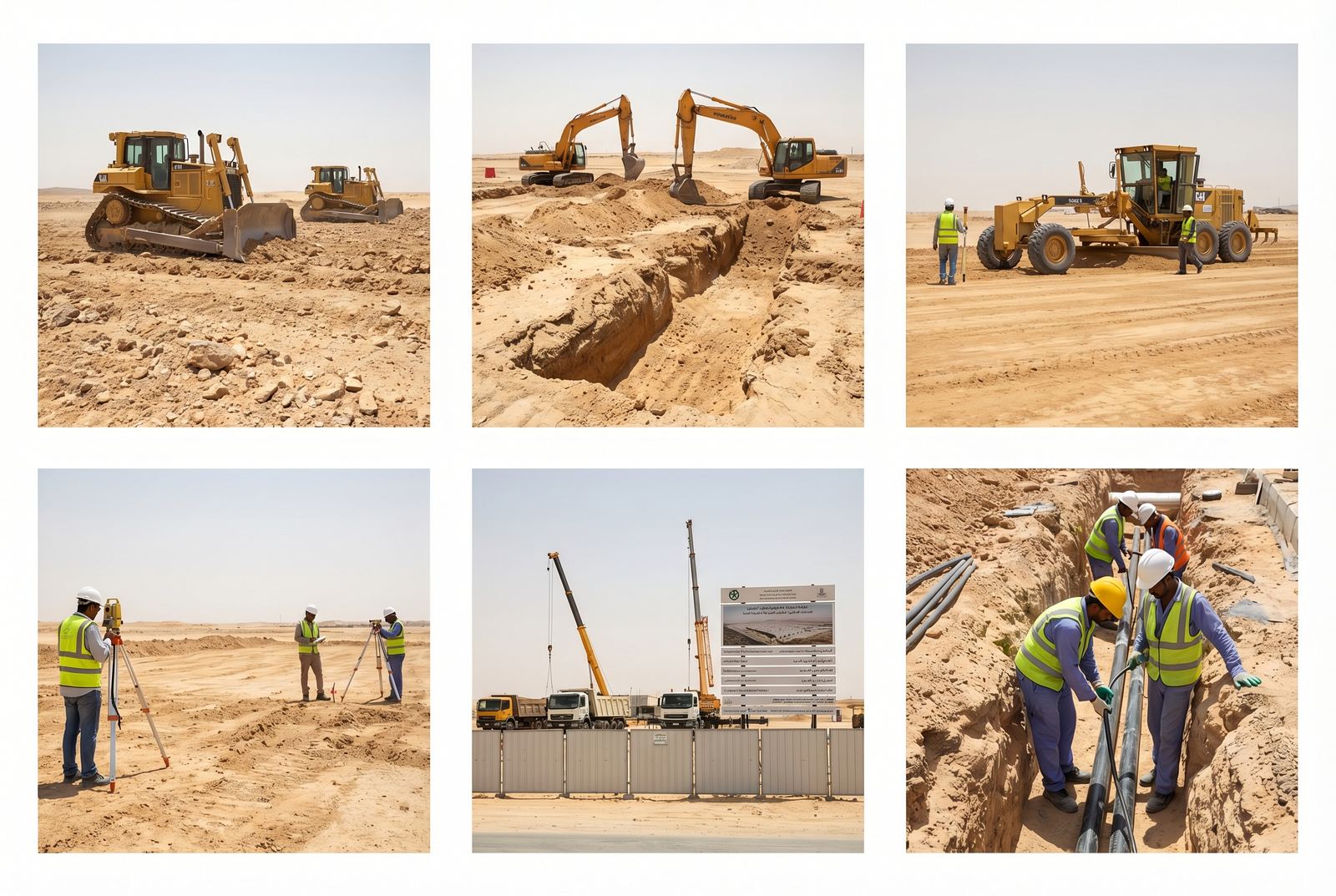 Excavation, backfilling and foundation works