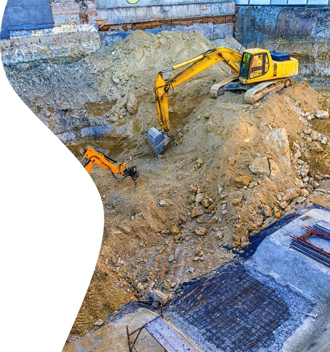 Excavation, backfilling and foundation works
